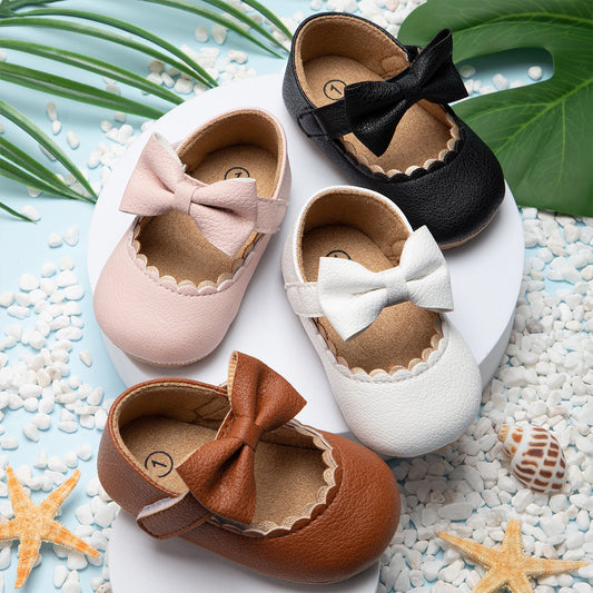 Baby's Shoes Butterfly Rubber Sole Non-slip Toddler Shoes